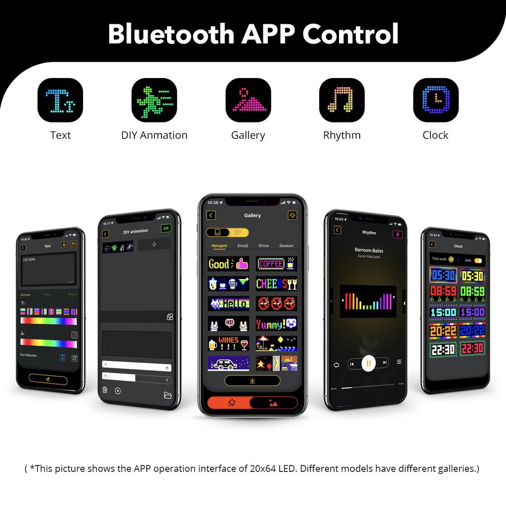 Пользовательский программируемый светодиодный знак USB 5V Bluetooth логотип световой текстовый узор анимация пиксельный блок дисплей прокрутка автомобиля реклама