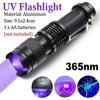 365/395 нм УФ-фонарик Blacklight Zoomable Torch Lamps USB Charger Ultrafiolet Flashlights Детектор мочи домашних животных УФ-свет для охоты