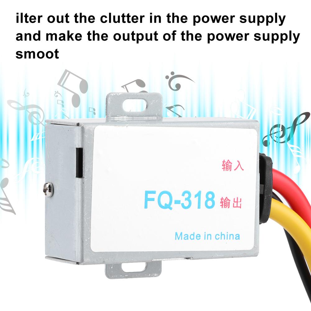 Audio Power Filter Stereo Noise Suppressor Reducer for 12V Car Audio System