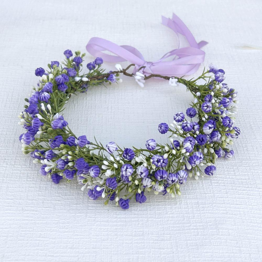 Simulated Flower Floral Headband Korean Style Bridal Wreaths Sweet Wedding Headpiece Girl