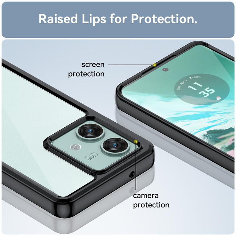 Чехол для Motorola Edge 40 Neo Чехол для Motorola Edge 40 Neo 6,55 дюйма Цветной мягкий силиконовый прозрачный противоударный бампер