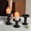 Римский подсвечник, ретро-украшение из черного стекла, подставка для ароматерапии свечей, украшение для французской домашней атмосферы