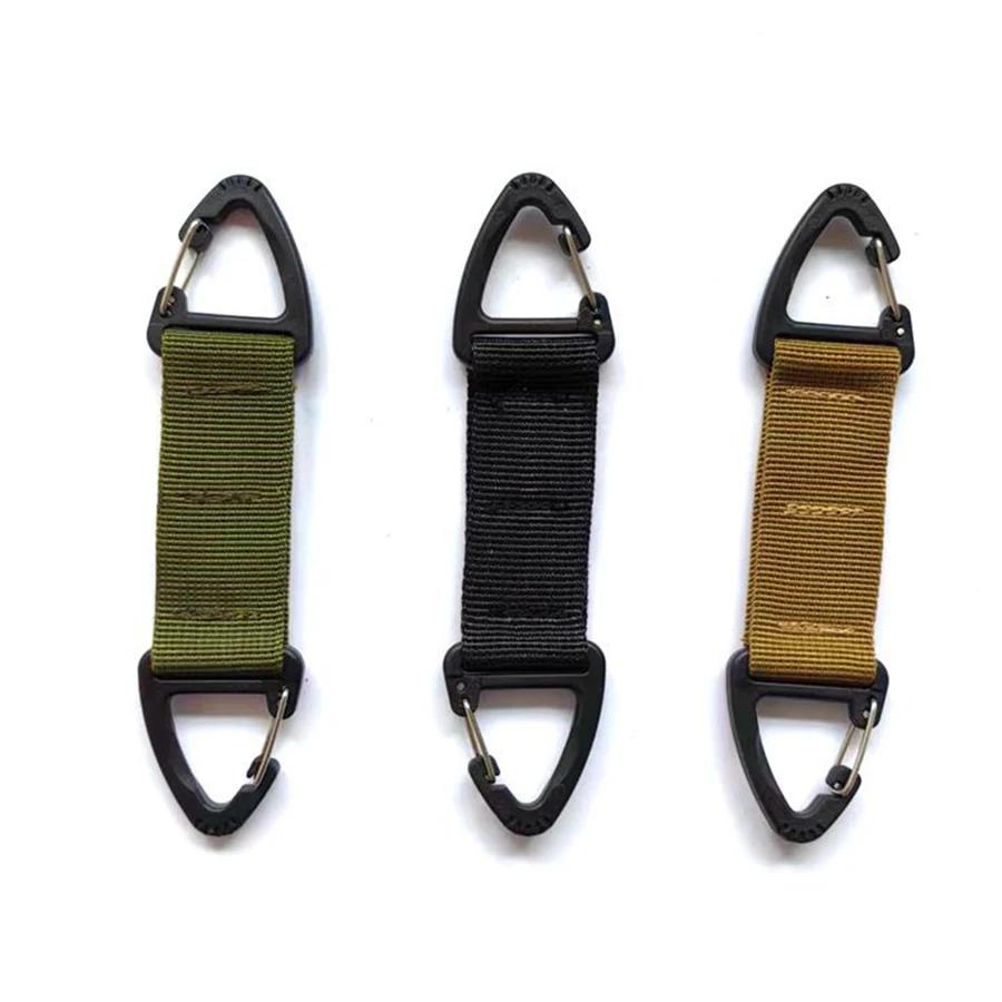 Outdoor Tools Camping Carabiner Hook Hiking Webbing Buckle Belt Clip Hanging Keychain Climbing Survival Equipment 1pcs