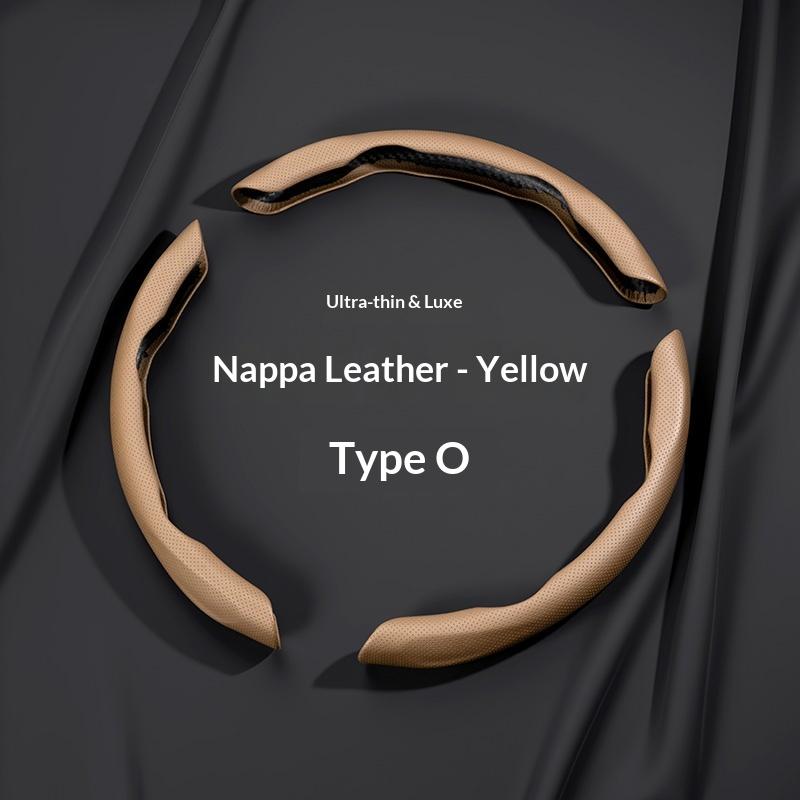 Segmented Napa Steering Wheel Cover, Non-Slip, Dirt-Resistant, Easy to Clean, Car Interior Accessory, Steering Wheel Protector