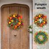 Fall Pumpkin Wreath Front Door Autumn Maple Leaf Harvest Realistic Simulation Wreath Indoor Outdoor Thanksgiving Home Decor