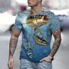 2025 Casual Loose Men's Short-sleeve T-shirt Summer Fishing Clothing T-shirt