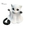 Черная Кошка-Призрак Декоративная Фигурка, 3D Печатное Декоративное Украшение, Фигурка с Гладкой Поверхностью, Мини Настольное Украшение, Подарок на Хэллоуин для Влюбленных, Статуэтка