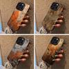 Натуральный- ржавый- текстурный Чехол для телефона Для iPhone 17,16,15,14,13,12,11 Plus Pro Max Цветной Серебристый Чехол для телефона
