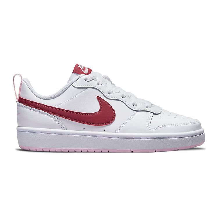 Nike Детские кроссовки Court Borough Low 2 GS White Dark Beetroot BQ5448-120