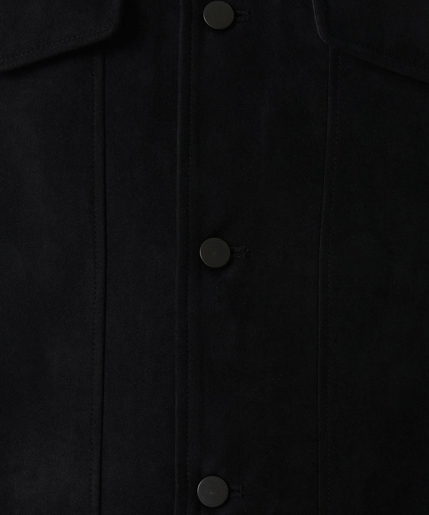 Musinsa Standard Synthetic Suede Minimal Trucker Jacket [Black]