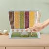 6-Grid Rice Storage Bin, Light Green Multigrain Container - 10kg Capacity, ABS Material - Dry Food Dispenser & Grain Organizer