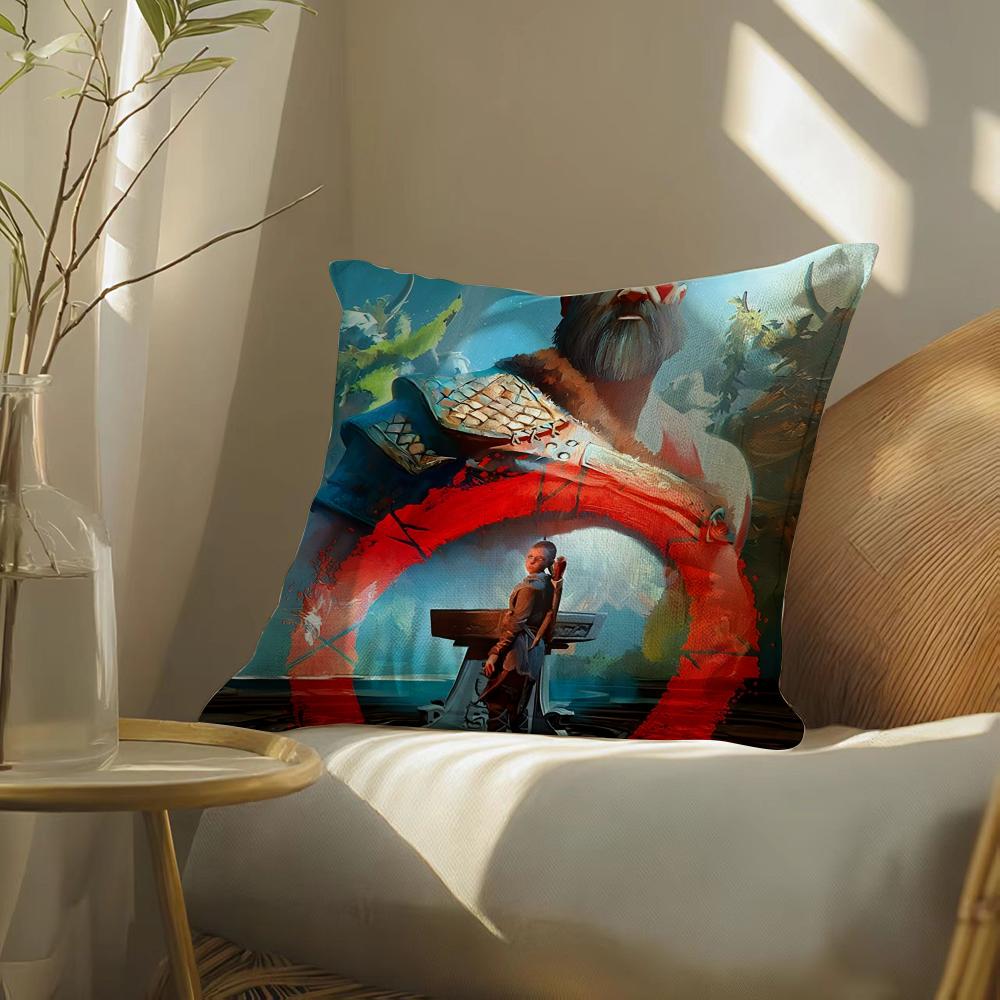 Gameg-Godofwarragnarok Pillow Case Pillowcase, Double-Sided Printed, Sofa Cushion, Bedroom Headboard