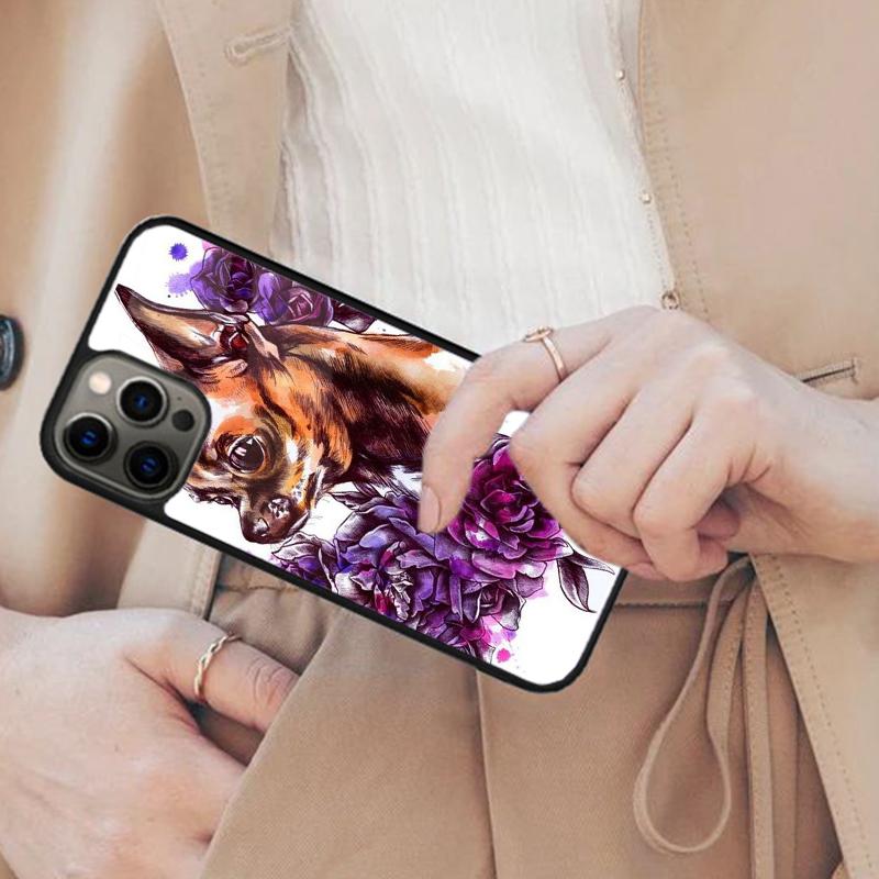 Чихуахуа Собака Милое Животное Магнитный Чехол для Телефона Для APPLE iPhone 17 Air 16 14 13 12 Pro Max 15 Plus Беспроводная Зарядка MagSafe Чехол