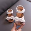 Summer Korean Style Bowknot Girls' Sandals, Princess Shoes, Anti-Slip Soft Sole Baby Shoes.