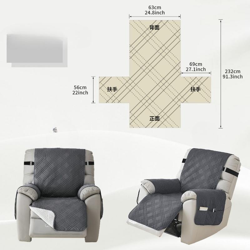 Non Slip Cover Waterproof Recliner Chair Cover for Recliner Chair with Pocket Reclining Chair Armchair Protector Cover