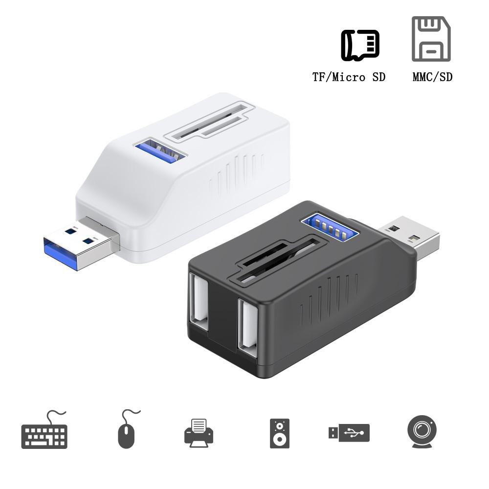 USB3.0 ХАБ 5 Портов TF Micro SD MMC Картридер USB Кабель Разветвитель Расширитель Памяти Адаптер Клавиатура Мышь Камера Диск USB Конвертер