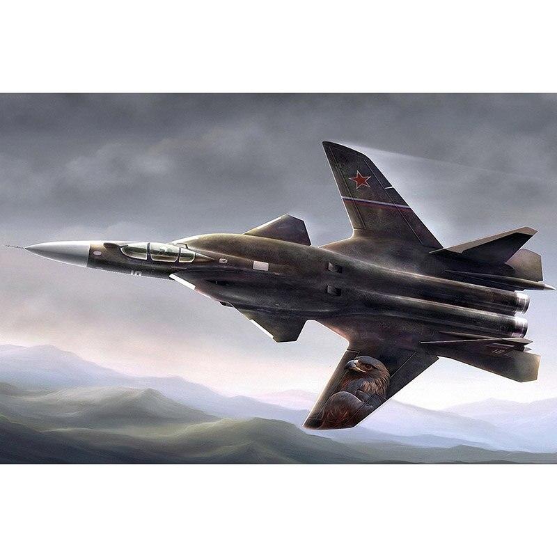 Полный круглый алмаз живопись самолет реактивный истребитель мозаика 5d Diy Алмазная вышивка горный хрусталь картина для домашнего декора стены