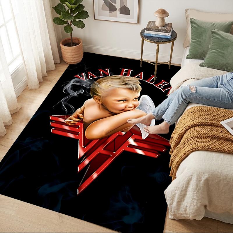 Van Halen Living Room Nonslip Area Rug Soft Carpet For Bedroom Game Playroom Sofa Office Home Decor Doormat Christmas Gift C926823