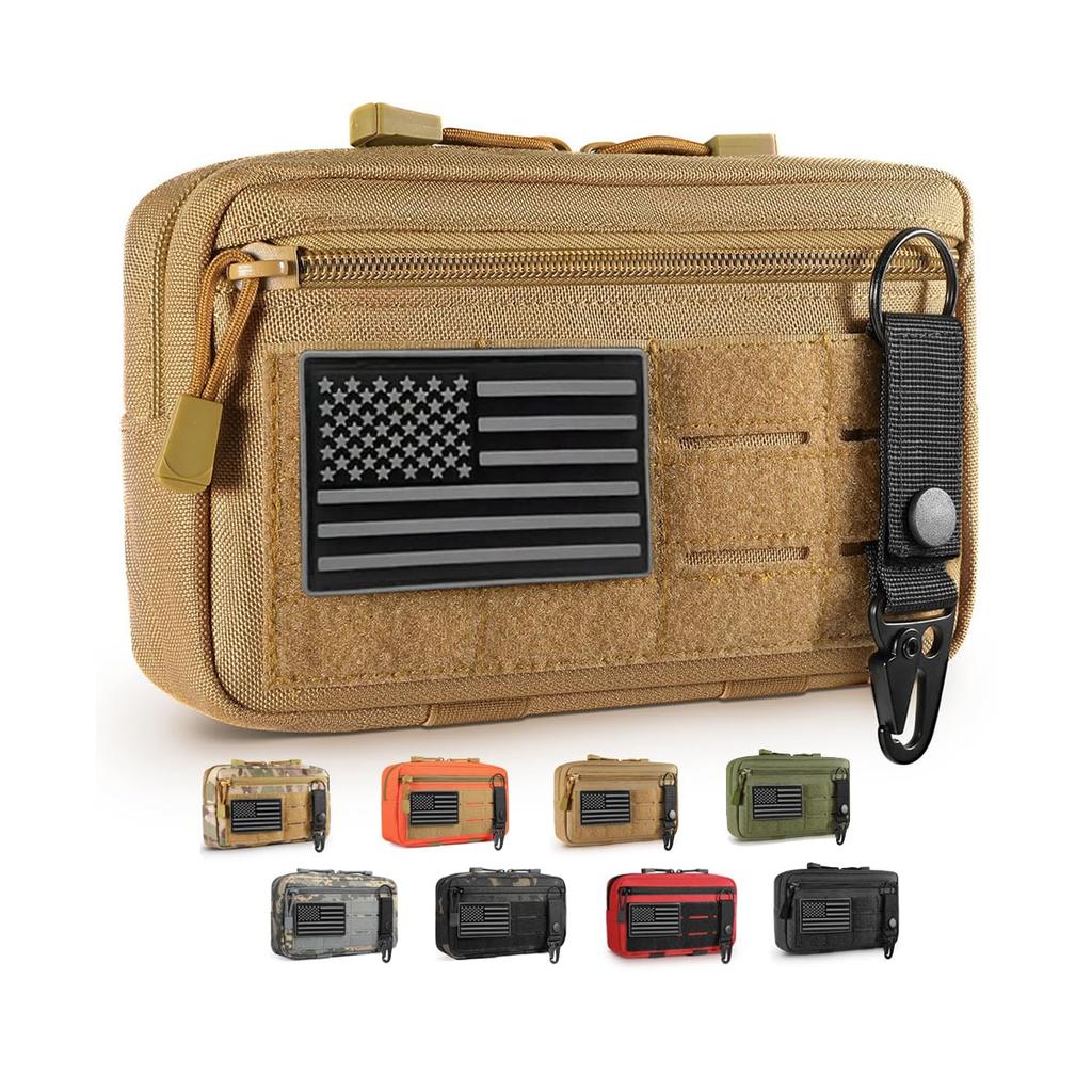 Tactical Molle Admin Pouch Utility Laser Cut EDC Tool Pouch Bag Horizontal Modular Pouches