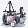 Fashionable Printed Mommy Bag Four Piece Set, Large Capacity Multifunctional One Shoulder Crossbody Bag, Outdoor Diaper Bag