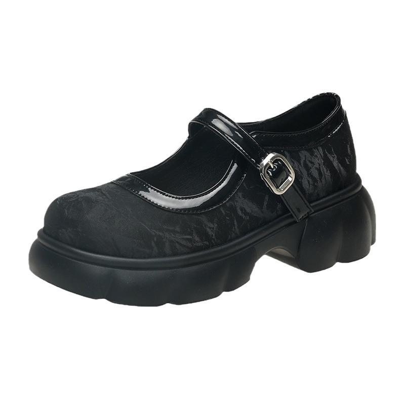 Женские туфли Мэри Джейн, платье на платформе, массивные нарядные туфли-лодочки на низком каблуке для женщин, удобные лоферы с круглым носком и ремешком на щиколотке, рабочие туфли-лодочки