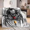 1Pc Clown Children Flannel Blanket, Soft And Comfortable, Casual Warm, Camping Travel, Christmas, Halloween Xmas Gift. G1285