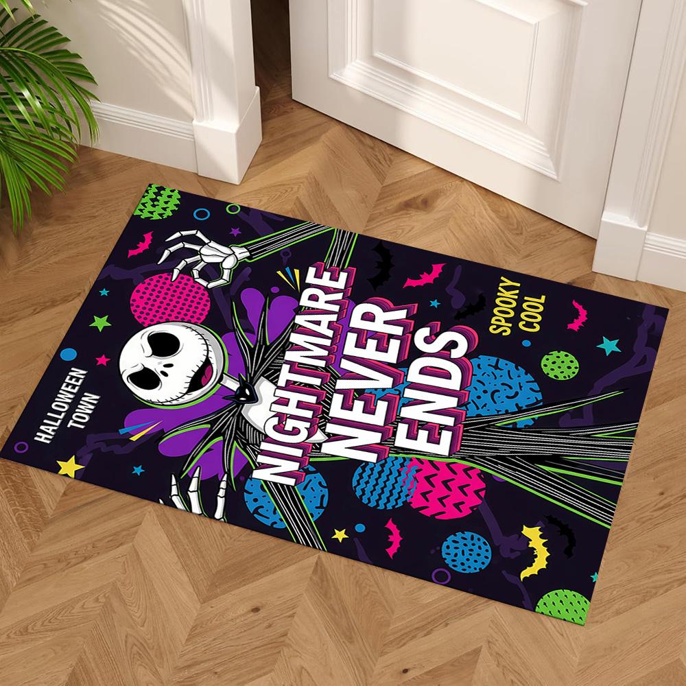 Jack Skellington Carpet Design for Playrooms Balcony Dormitory Kitchen Antislip Carpet Office home decor Best for Christmas