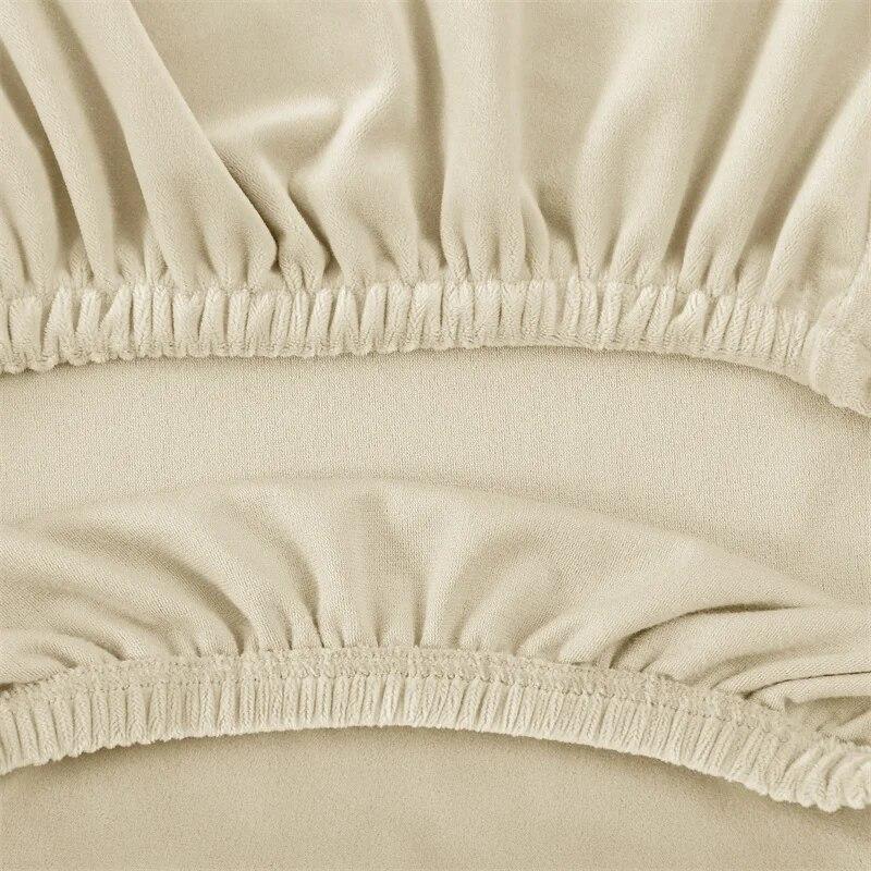 1 шт. бархатный чехол на обеденный стул, однотонный эластичный эластичный чехол на кресло с низкой спинкой, мягкий чехол на сиденье для макияжа для дома, отеля