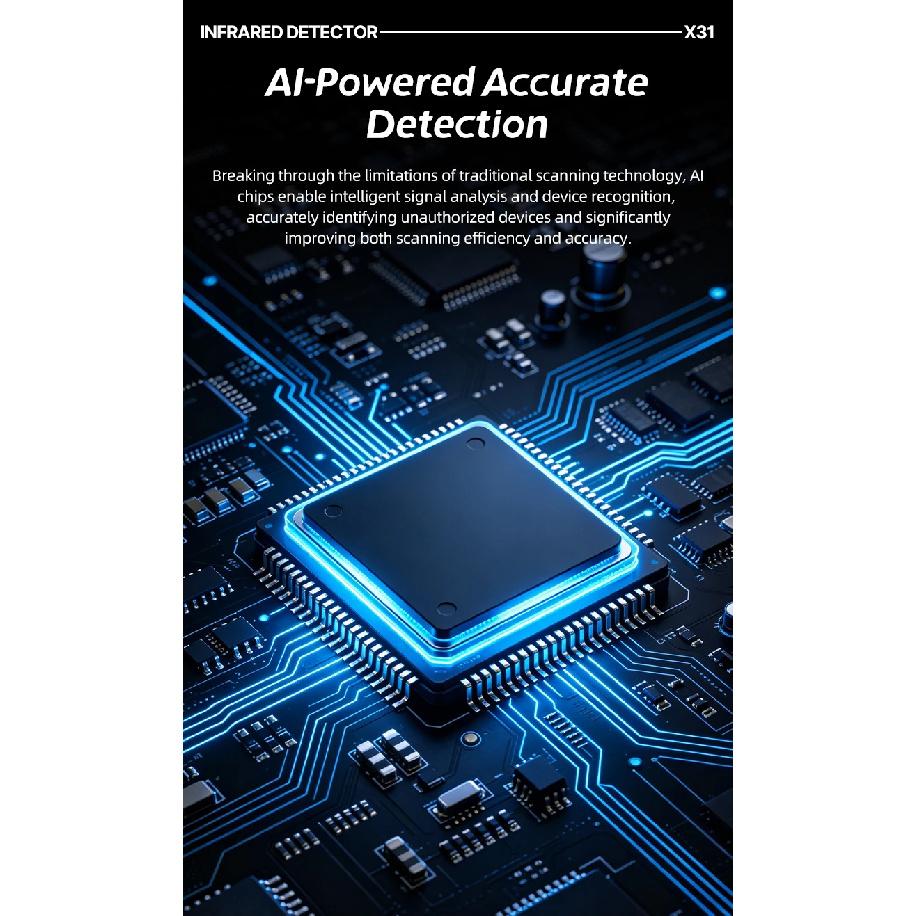 Wireless Signal Detector WiFi Hidden Device Anti-Spy Camera Finder/GPS Tracker/Multiple Modes for Hotel, Bathroom, Office