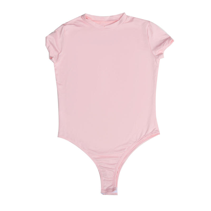 Женский боди с коротким рукавом и круглым вырезом, облегающий, однотонный, сексуальный открытый дизайн, повседневный наряд, сочетающийся с облегающим топом-боди