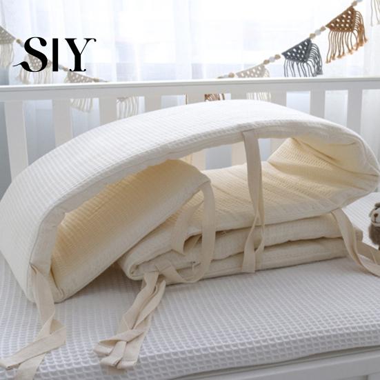 Baby Bed Pillow Infant Crib Liner Soft Texture Detachable Washable One-piece Cushion Bumper Protector for Home