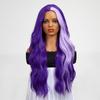 AlAN Фиолетовые синтетические парики для женщин Длинные волнистые вьющиеся парики Волоконный парик с бликами Парики для косплея Вечерние термостойкие