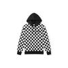 Checkerboard Hooded Pullover Sweatshirt Women Sweatshirts Black White VN0A4BQZJ0Z