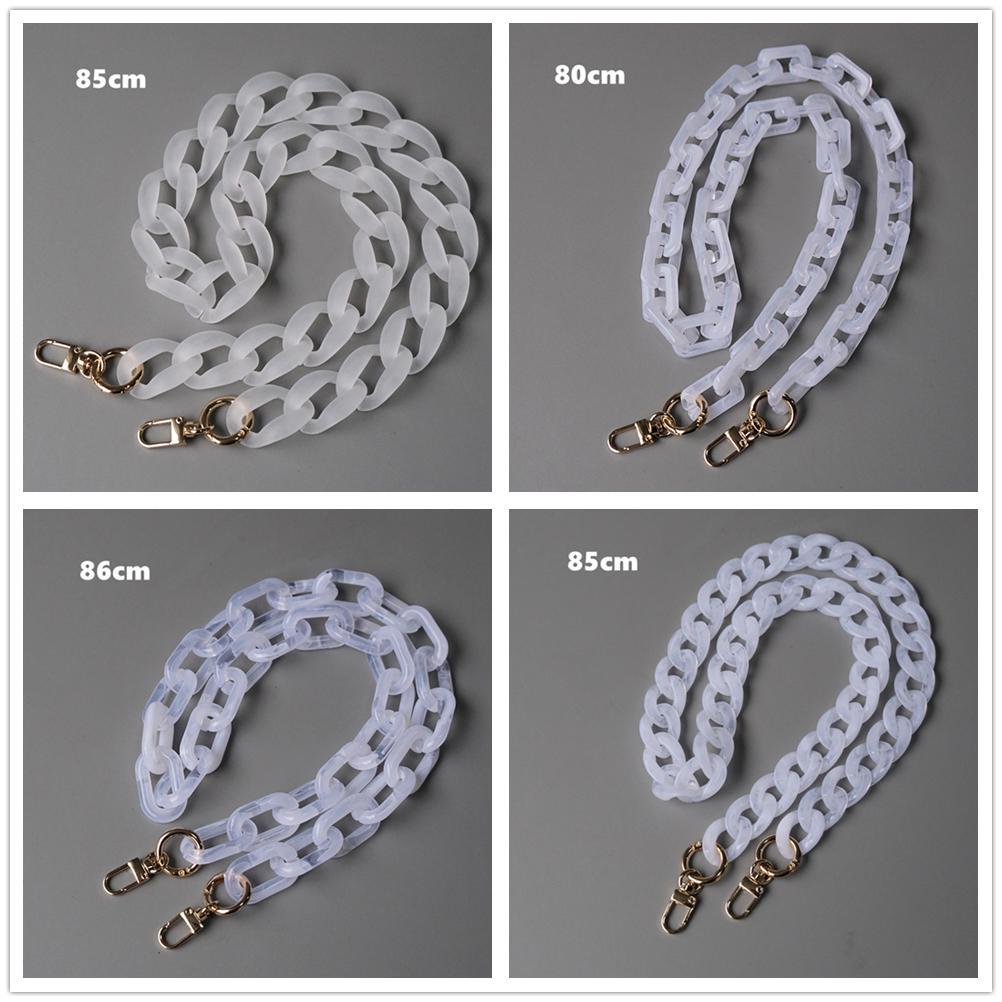 Новая модная женская сумка, аксессуар, цепочка, съемный сменный белый прозрачный ремешок, женская сумка на плечо, сделай сам, полимерная сумка, милая цепочка