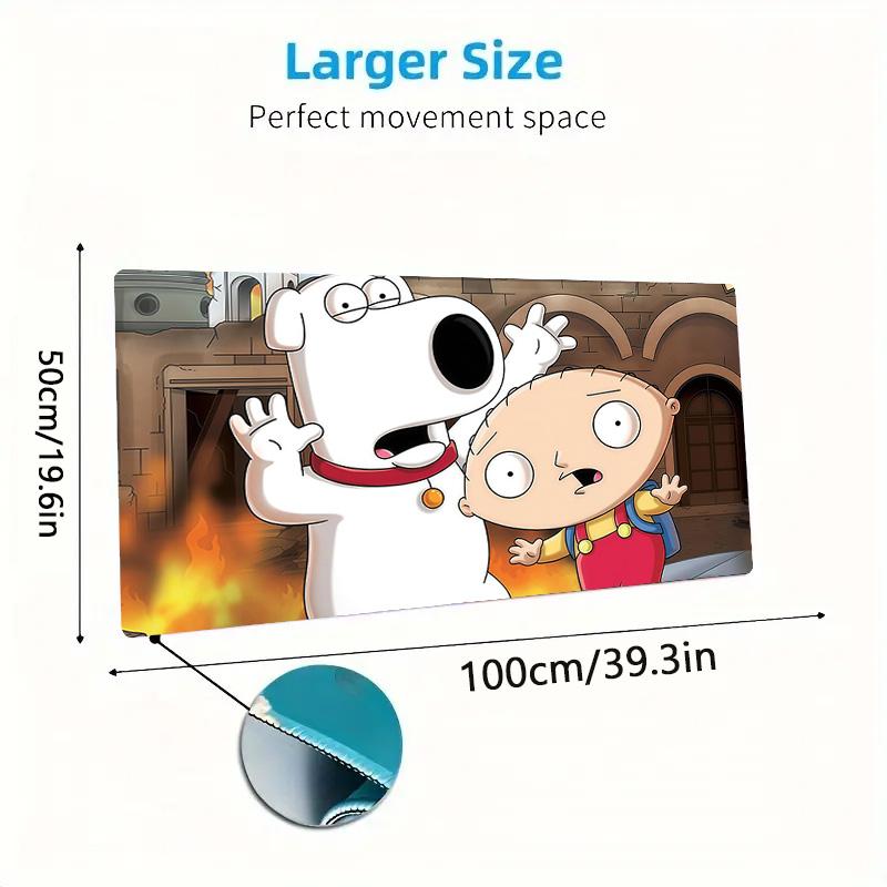 Family Guy Print Cushion Non-slip Laptop Tablet Big Mousepad XXL Mat Mini PC Playmat With Lock edge