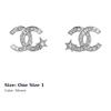 Chanel Серебряные Серьги-Гвоздики Женские AB6202-B05633-NC451