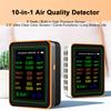 10-в-1 Монитор качества воздуха PM2.5 PM10 CO CO2 TVOC HCHO AQI Температура Влажность и Отображение Графика Тестер CO2-метра 2,8-дюймовый Дисплей