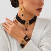 Ретро-корт Стиль Жемчуг Имитация Жемчуг Бусины Ключица Ожерелье, Темперамент Алмазный Полый Цветок Пластина Воротник Женский