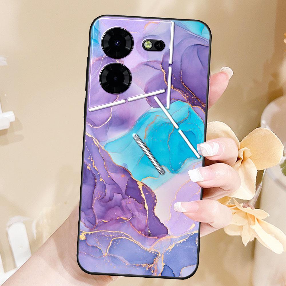 Case For Tecno Pova 5 Pro Coque TPU Soft Silicone Fashion Phone Funda For Tecno Pova 5 Cute Bumper Back Cover Cool Capa Marble