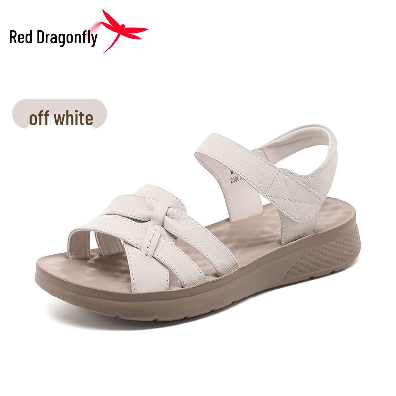 Женские летние сандалии Red Dragonfly на толстой подошве - Мягкая подошва, Неутомляющие, Натуральная кожа, Новый стиль 2026.