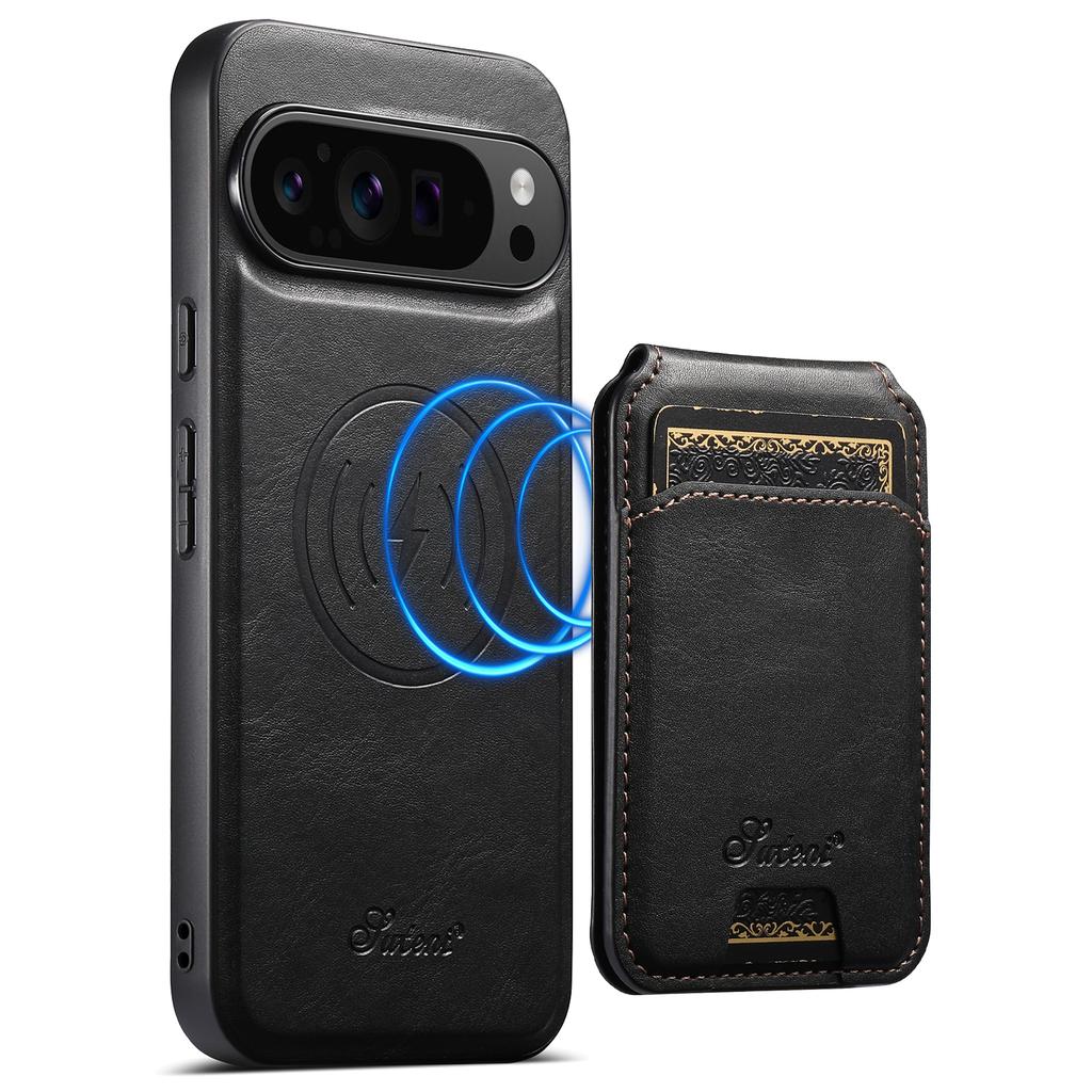 SUTENI H15 For Google Pixel 9 Pro XL Case Compatible with MagSafe Detachable Card Holder Phone Cover