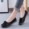 Women Shoes Moccasins Women Flats Loafers Genuine Leather Female Shoes Slip On Ballet Bowtie Women's Shoes Kkm
