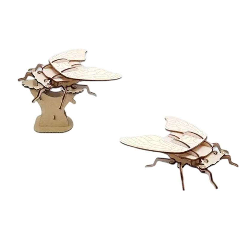 Деревянный 3D-пазл Модель насекомого Разобранный Набор блоков-пазлов для детей и коллекционеров Обучающая игрушка для раннего обучения