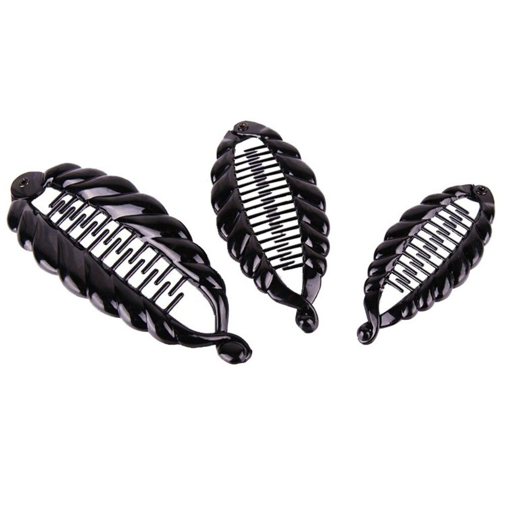 Заколка для волос в форме рыбы, держатель для хвоста в форме рыбы для женщин и девочек, зажимы-бананы, крабы, черные женские аксессуары для укладки волос