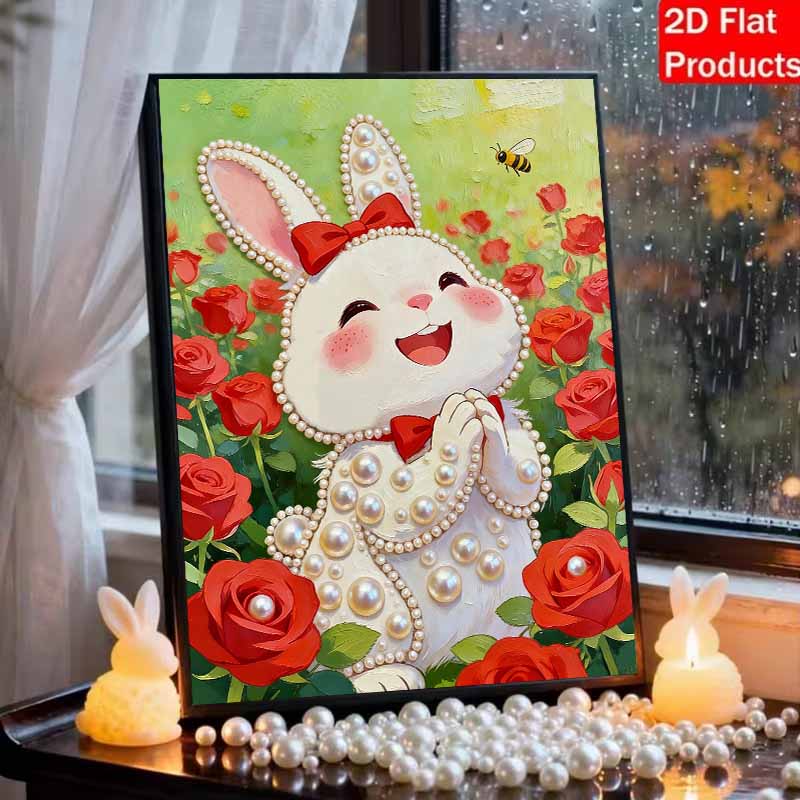 Наборы Алмазная Живопись DIY Милый Кролик Жемчуг Алмазы Без Рамки 30x40см Алмазная Живопись Камни для Взрослых/Новичков Идея для Подарка Декор Стены Дома