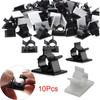 10pcs Practical Organizer Clamp Fastener Sticky Wire Management Cable Clip Buckle Line Fixer Holder