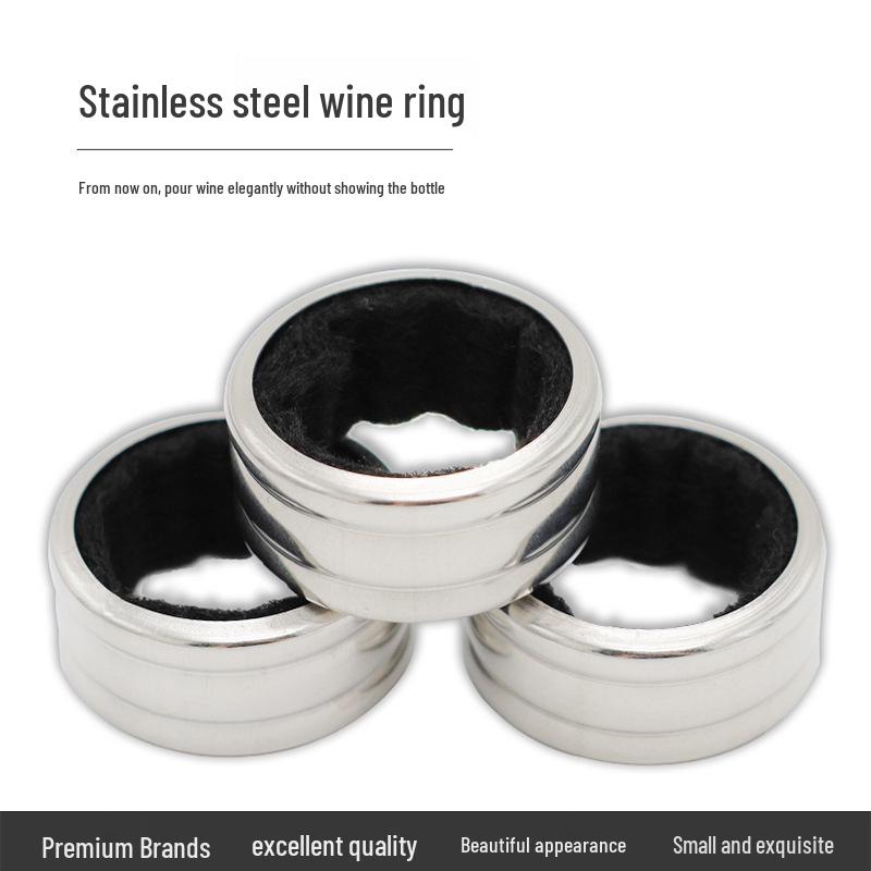 Stainless Steel Leak-Proof Wine Ring: Drip-Proof Stopper for Red Wine & Champagne.