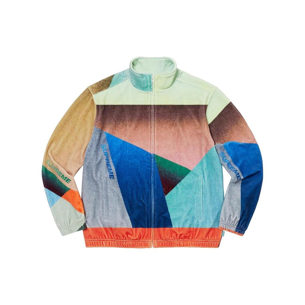 Supreme Гео Велюровая Спортивная Куртка 'Черная' Мужская SUP-SS23-146