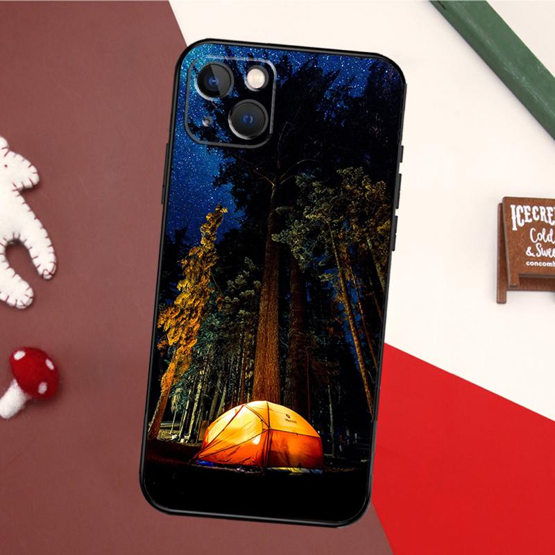 Camping Nature Case For iPhone 17 Pro Max 16 15 14 13 11 12 Pro Max mini 15 16 Plus 16e 17 Air Back Cover