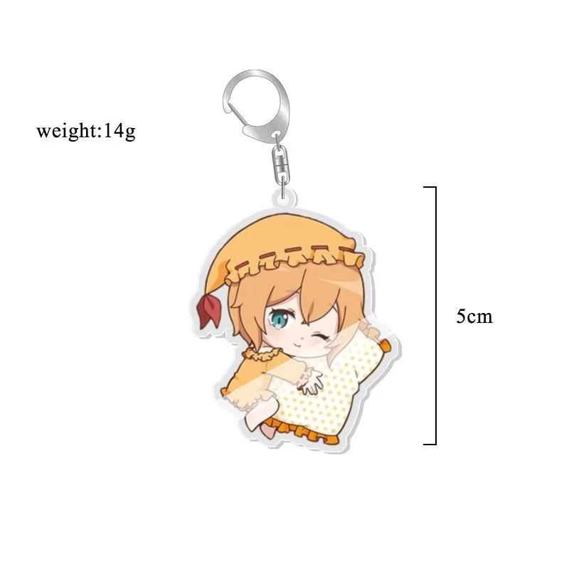 Anime Re:life in a Different World from Zero keychain Kawaii Rem Ram Acrylic Key Chain Cartoon Figures Pendant Cosplay Jewelry